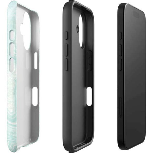 Marbleized Mint iPhone 16 Plus Impact Case
